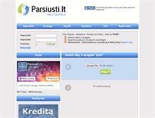 Tablet Screenshot of parsiusti.lt